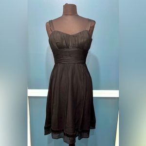 Tahari black chiffon dress